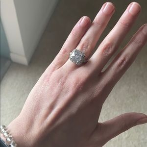 Like New Silpada Cushion Cut Cocktail Ring